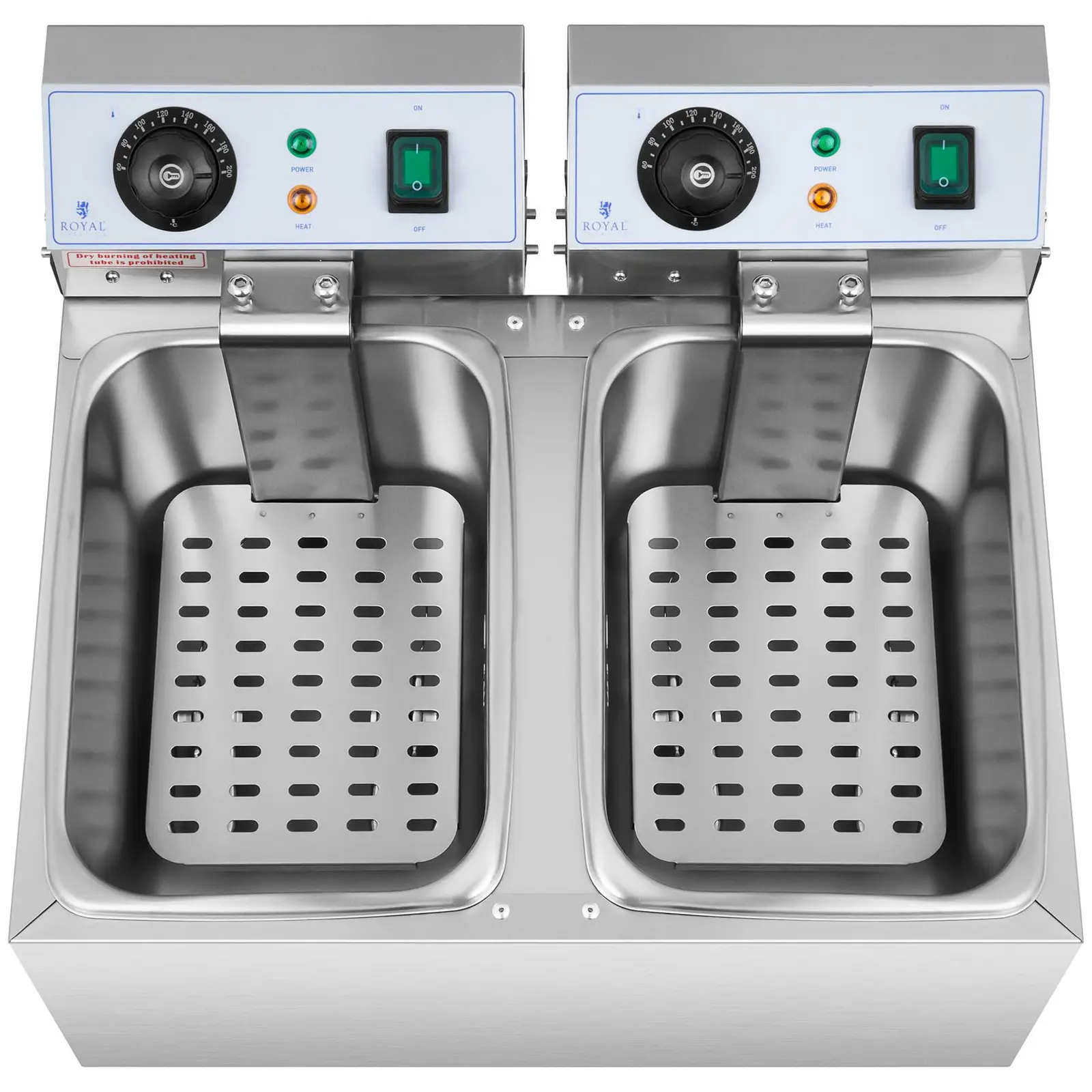 Elektrická fritéza - 2 x 8 litrů - 230 V (Se skříní: Ne)