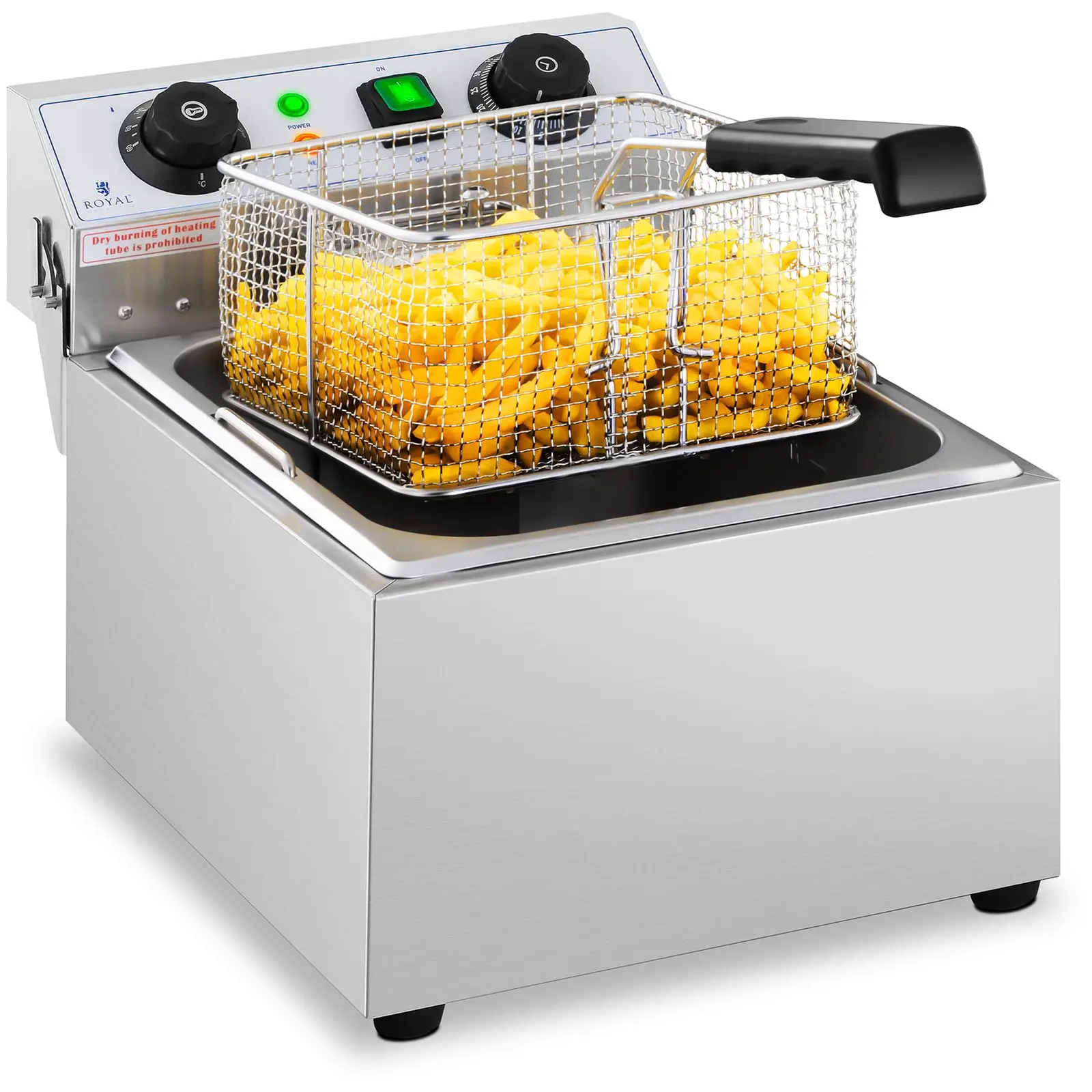 Friteuse électrique - 10 l - 3200 W - Minuterie - Royal Catering