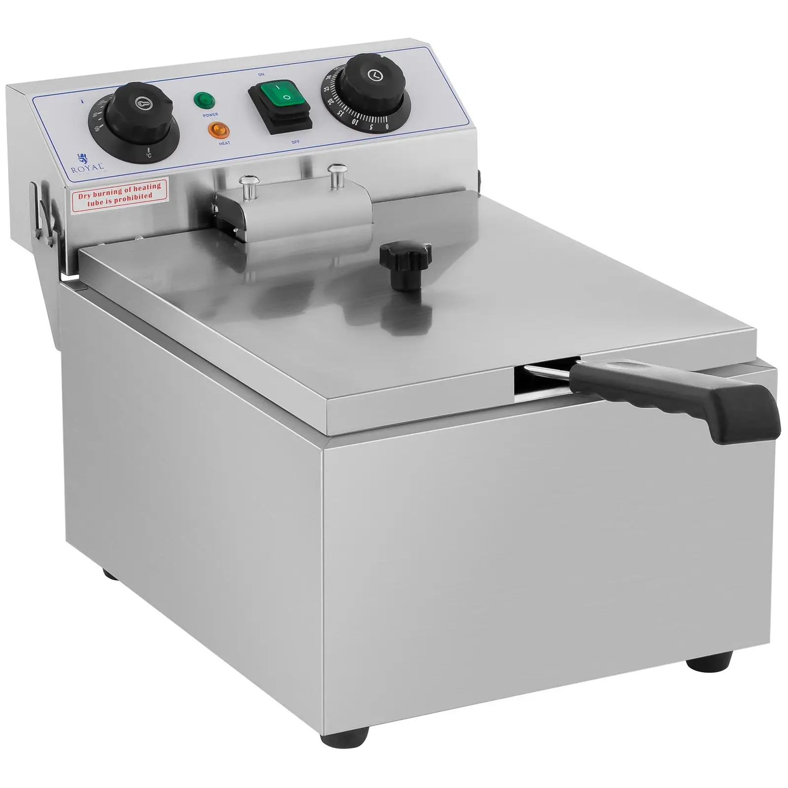 Friteuse électrique - 10 l - 3200 W - Minuterie - Royal Catering (Minuterie: Oui)