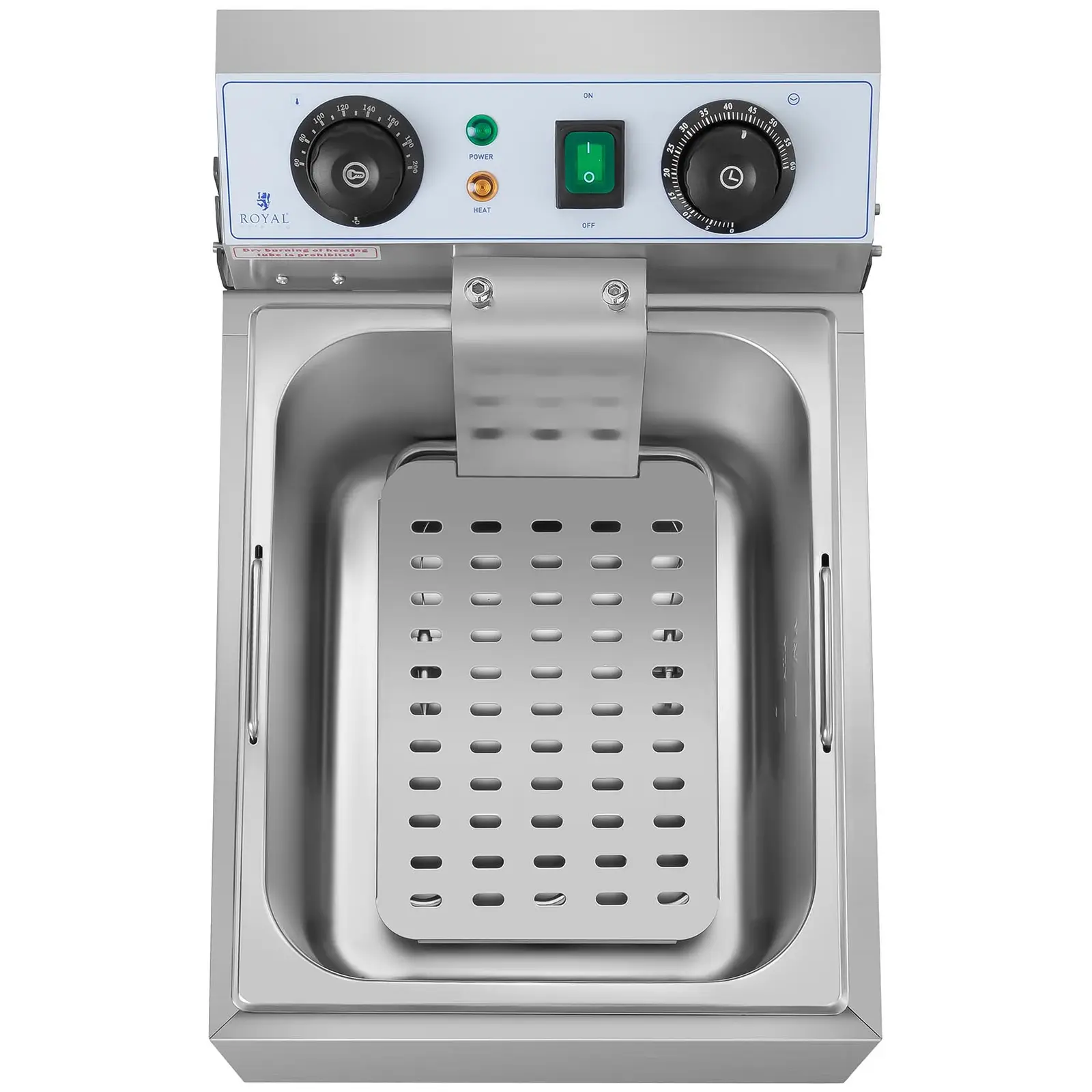 Friteuse électrique - 10 l - 3200 W - Minuterie - Royal Catering (Robinet(s) de vidange: Non)