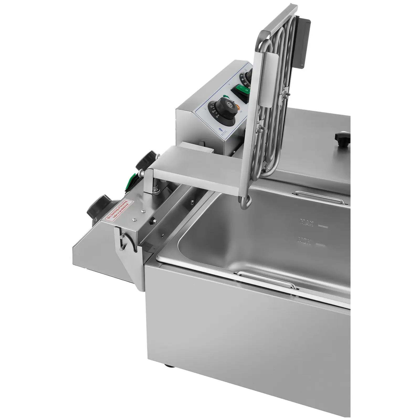 B-zboží Elektrická dvojitá fritéza - 2 x 10 l - 6 400 W - časovač - Royal Catering (Se skříní: Ne)