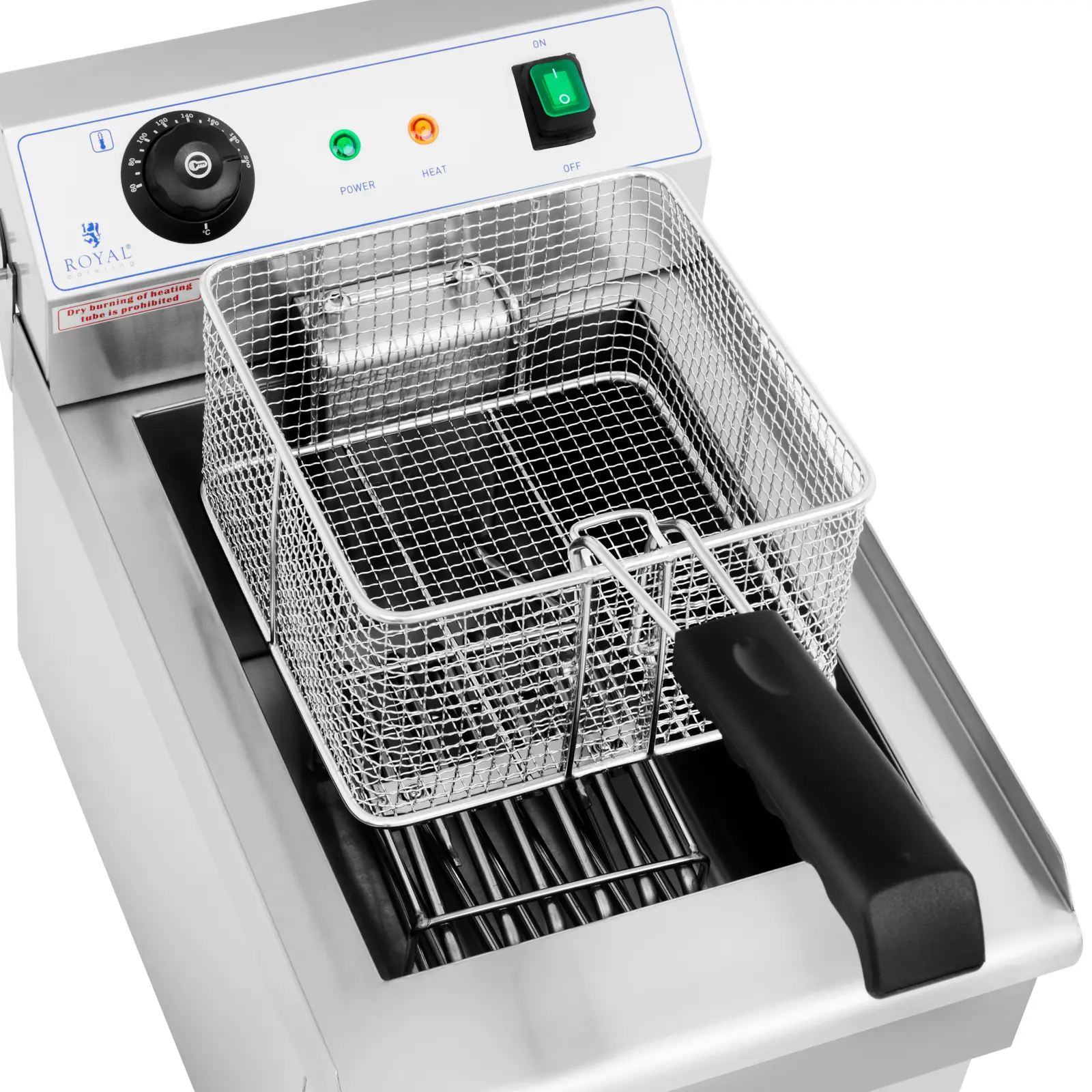 Elektrická fritéza - 13 litrů - 3 200 W - výpustný kohout - studená zóna (Výpustný kohout: Ano)