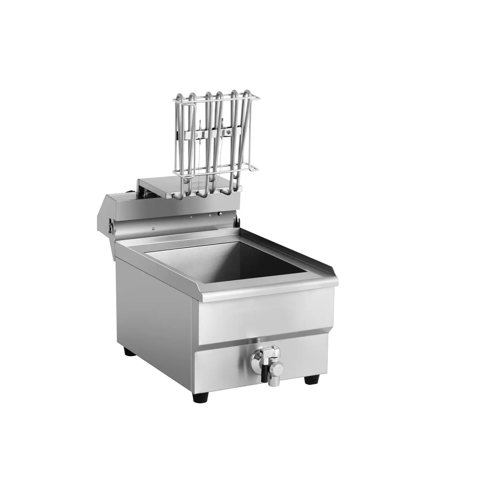 Friteuse électrique - 16 litres - 6 000 watts - Robinet de vidange - Zone froide