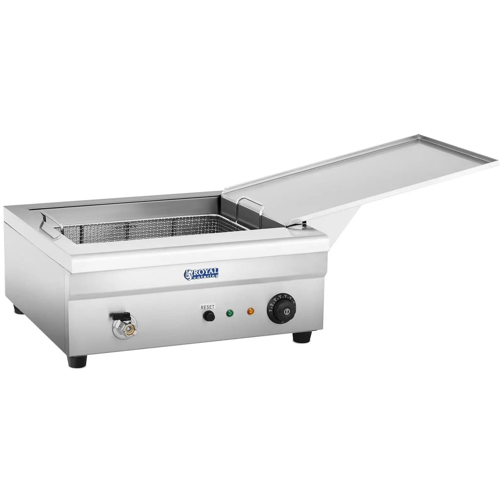 Friteuza Gogoși - 18 L - 3.200 W - zonă rece (Robinet de scurgere: Da)