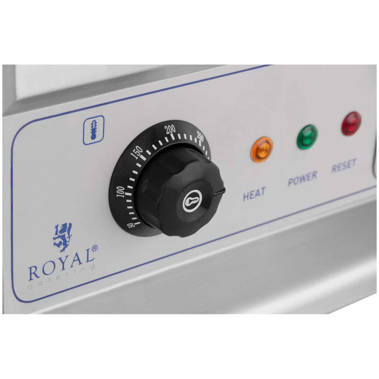 Dvojitá elektrická grilovací deska - 60 cm - hladká a vroubková - 6 400 W (Síly grilovací desky: 10 mm)