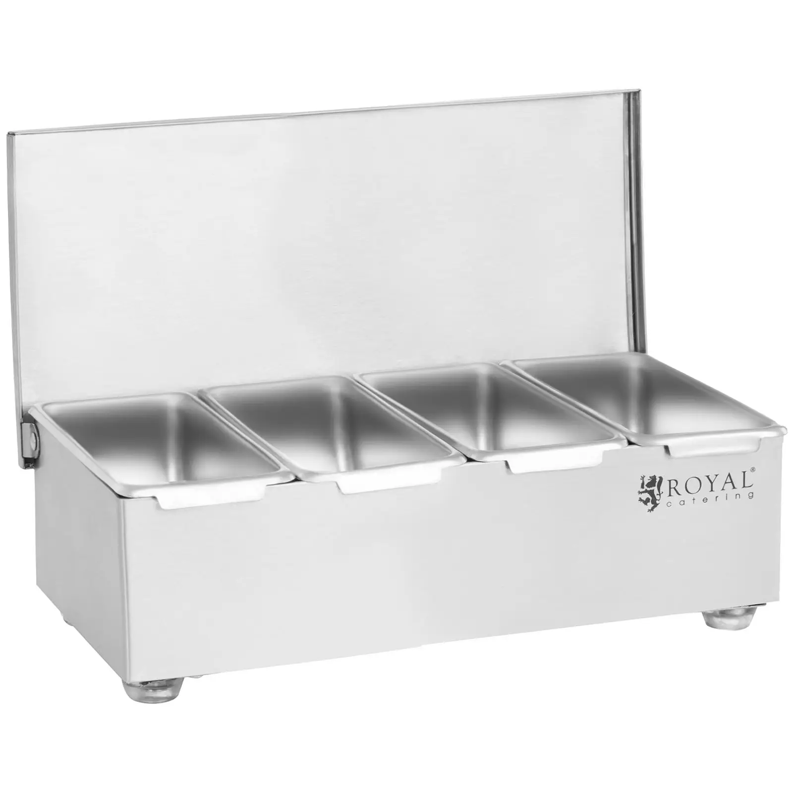 Nástavba s nádobami na kuchyňské přísady - ušlechtilá ocel - 4 x 450 ml (Materiál: Ušlechtilá ocel)