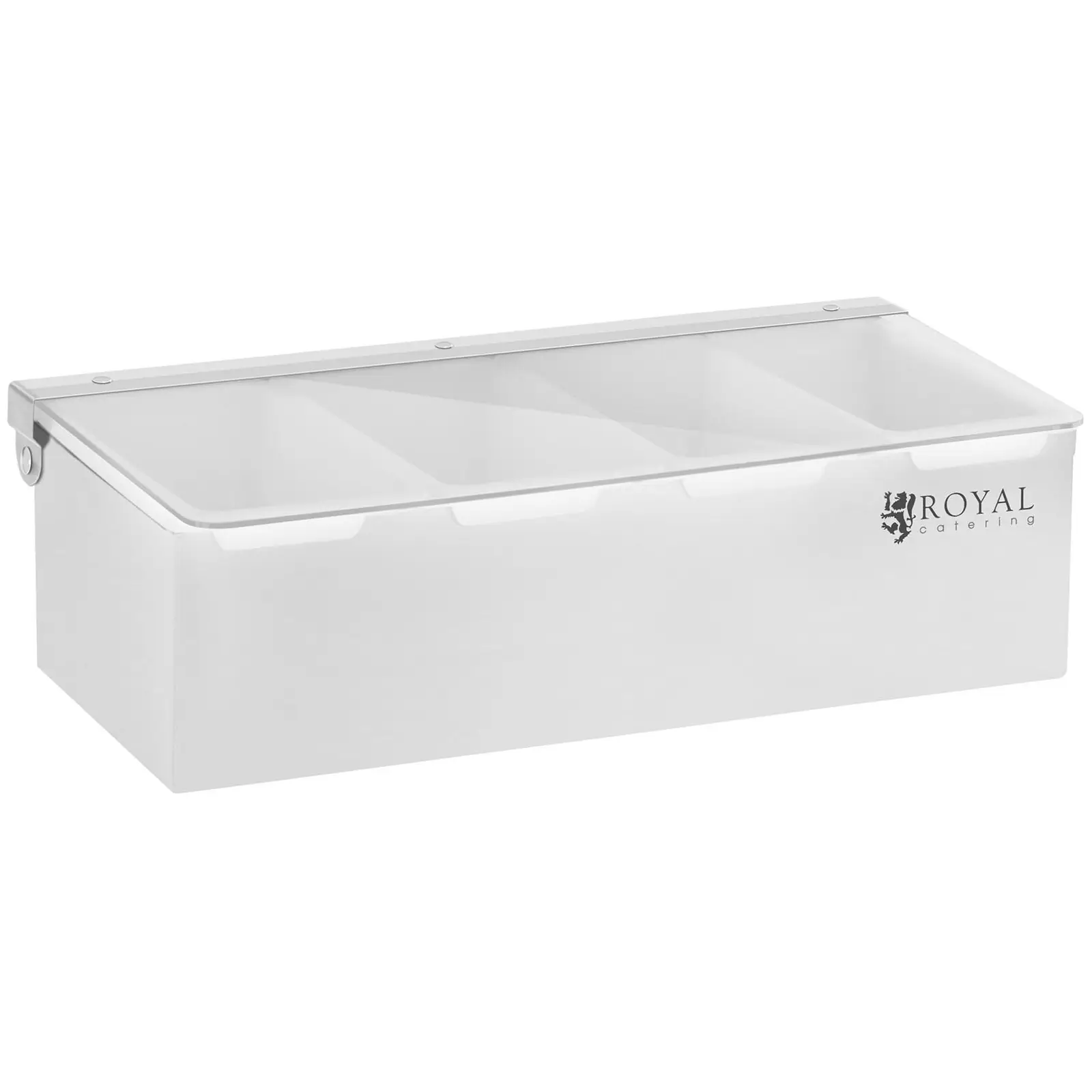 Caja para condimentos - acero inoxidable/PP - 4 x 450 ml