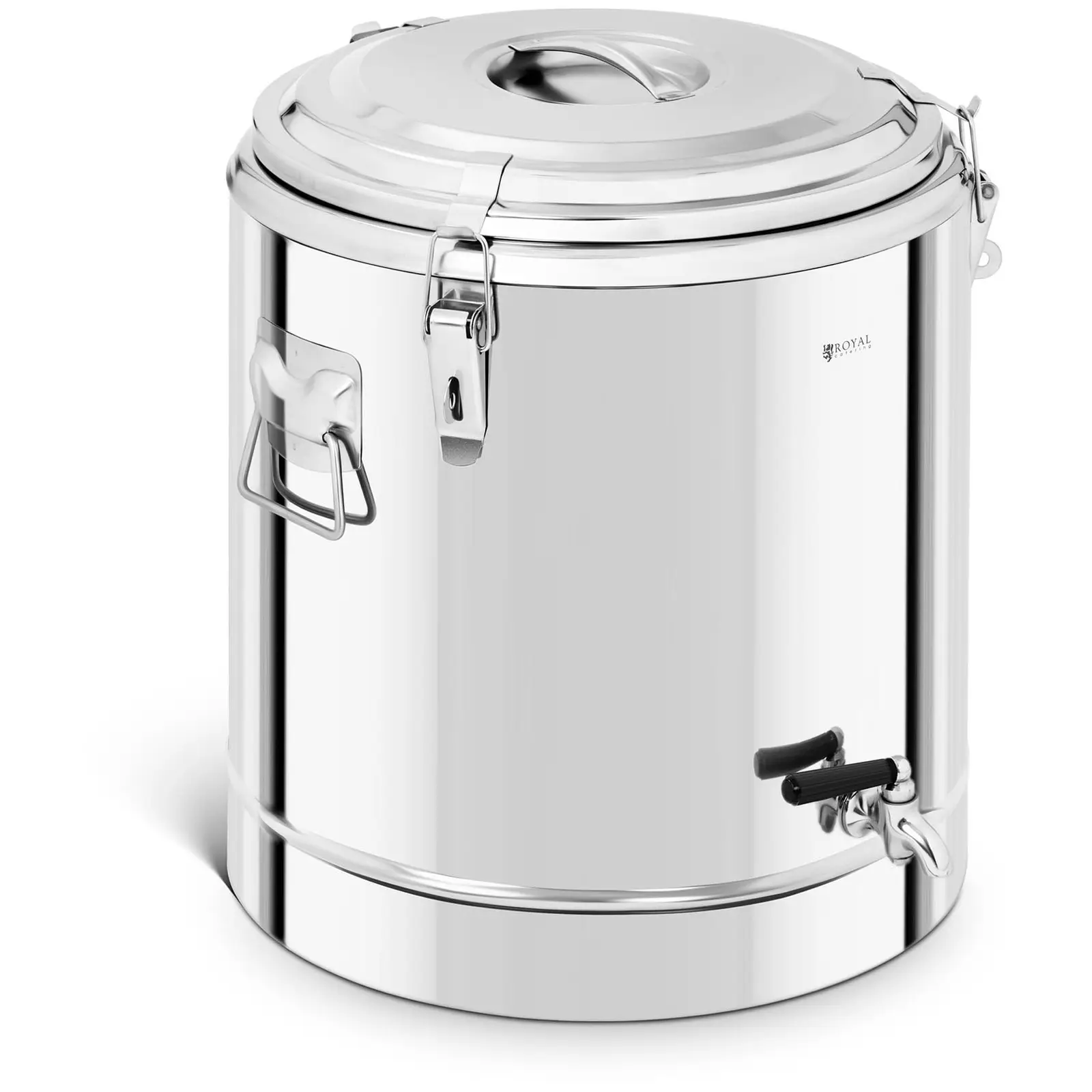 Contenitore termico in acciaio inox - 30 L - con rubinetto di scarico