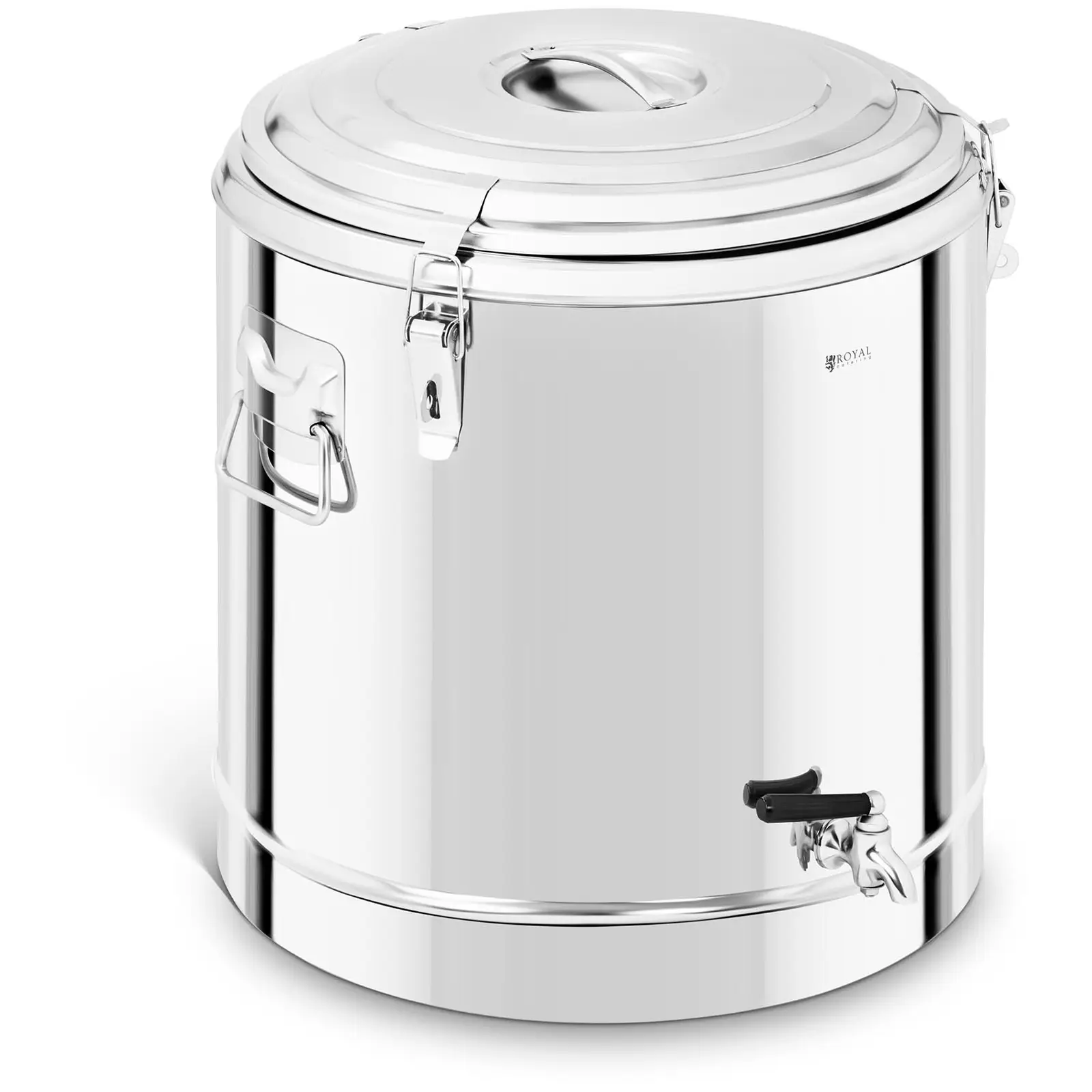 Contenitore termico in acciaio inox - 50 L - con rubinetto di scarico