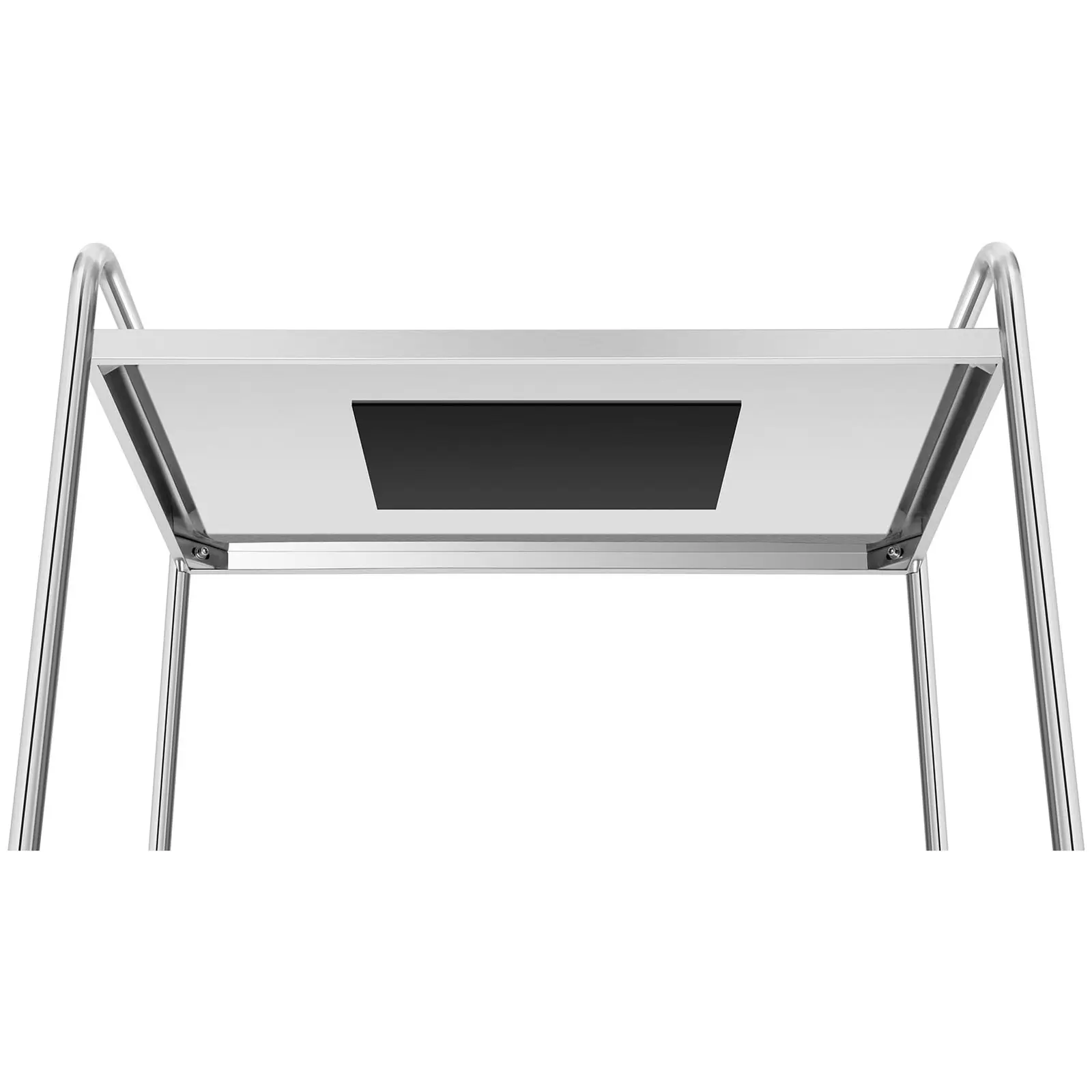 Stainless Steel Service Trolley - 2 shelves - up to 120 kg (Number of brakes: 2)