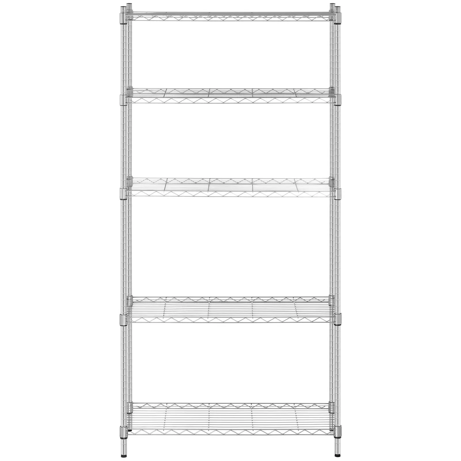 Kovový regál - 35 x 90 x 180 cm - 250 kg -šedý (Nosnost - max. nosnost: 250 kg)