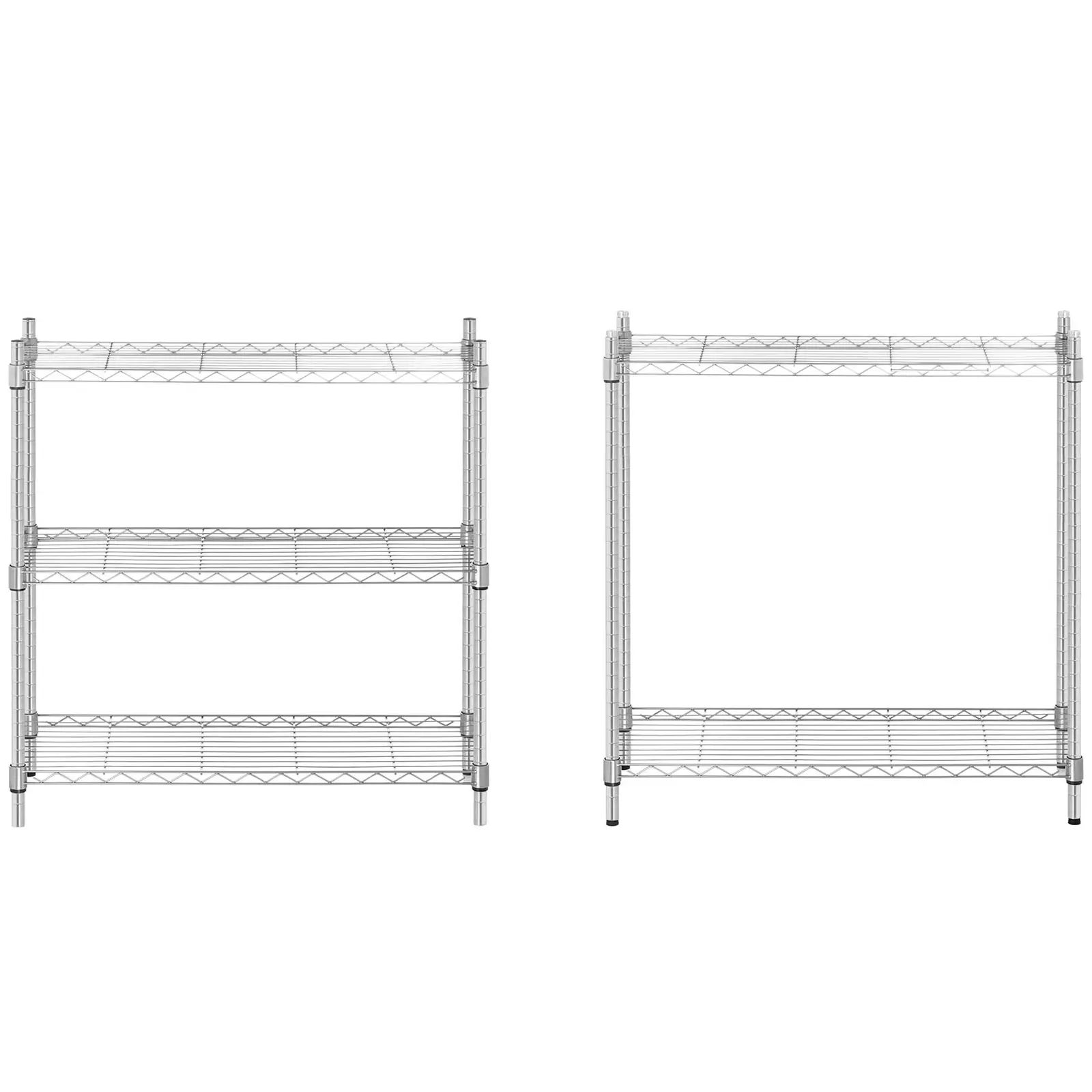 Kovový regál - 35 x 90 x 180 cm - 250 kg -šedý (Počet vložek: 5 Pc)