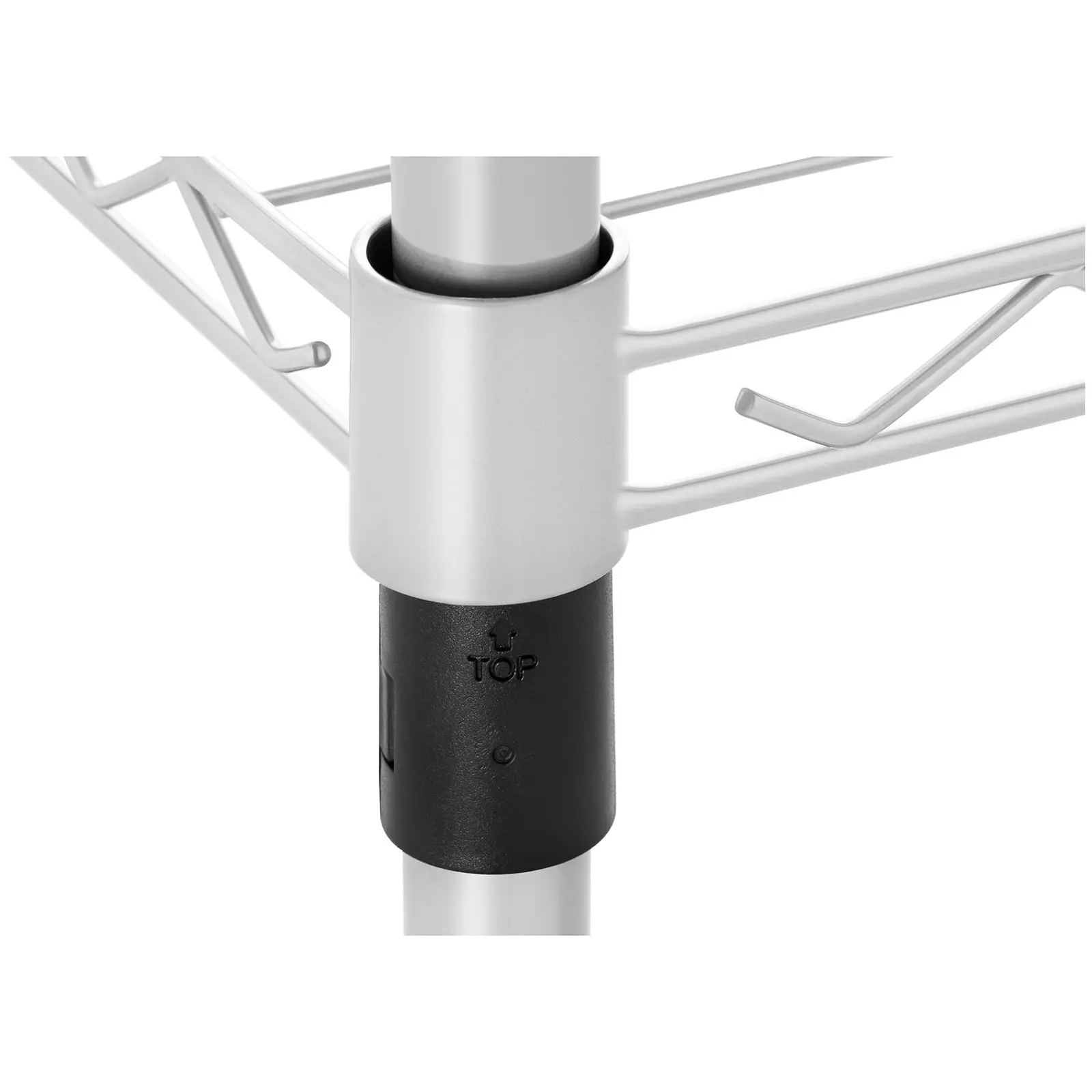 Kovový regál - 35 x 90 x 180 cm - 250 kg -šedý (Materiál: Plast)