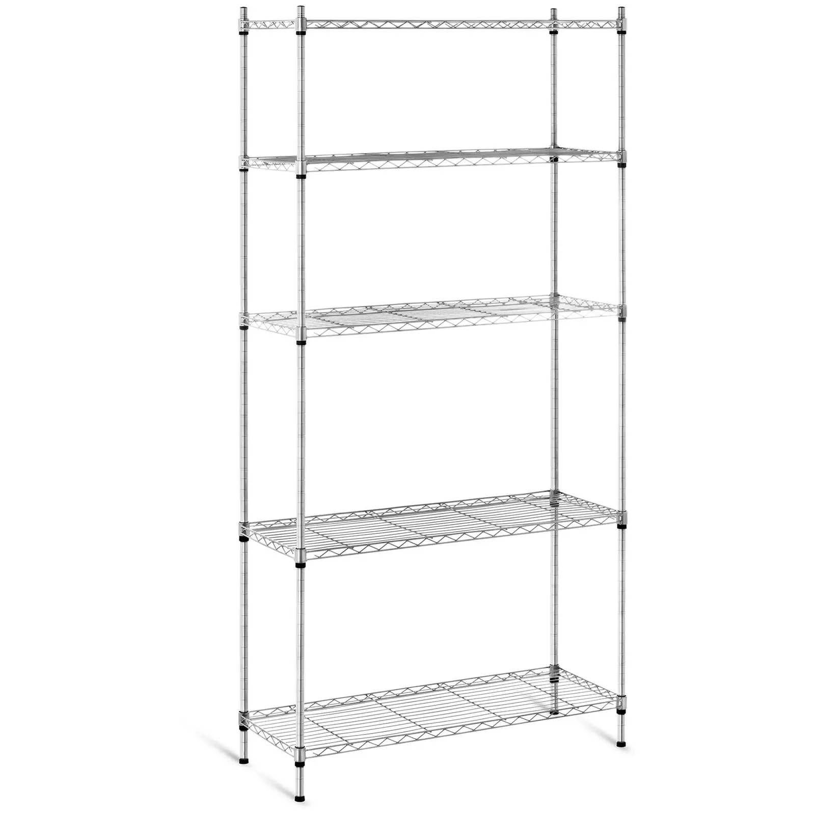 Oppbevaringshylle – metall – 35 x 90 x 180 cm – svart