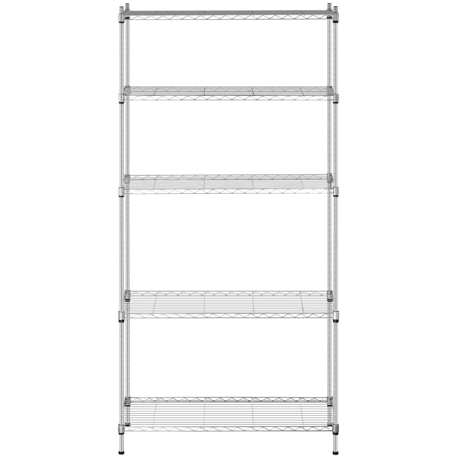 Kovový regál - 35 x 90 x 180 cm - 150 kg - šedý (Nosnost - max. nosnost: 150 kg)