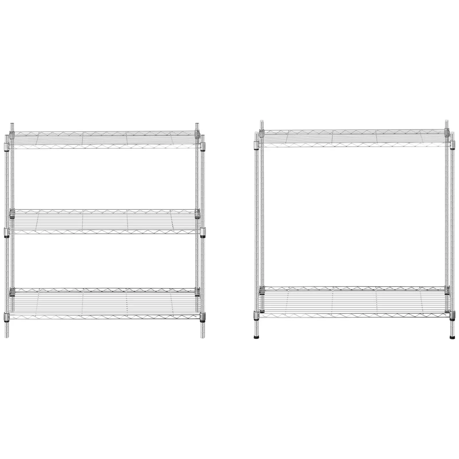 Kovový regál - 35 x 90 x 180 cm - 150 kg - šedý (Počet vložek: 5 Pc)