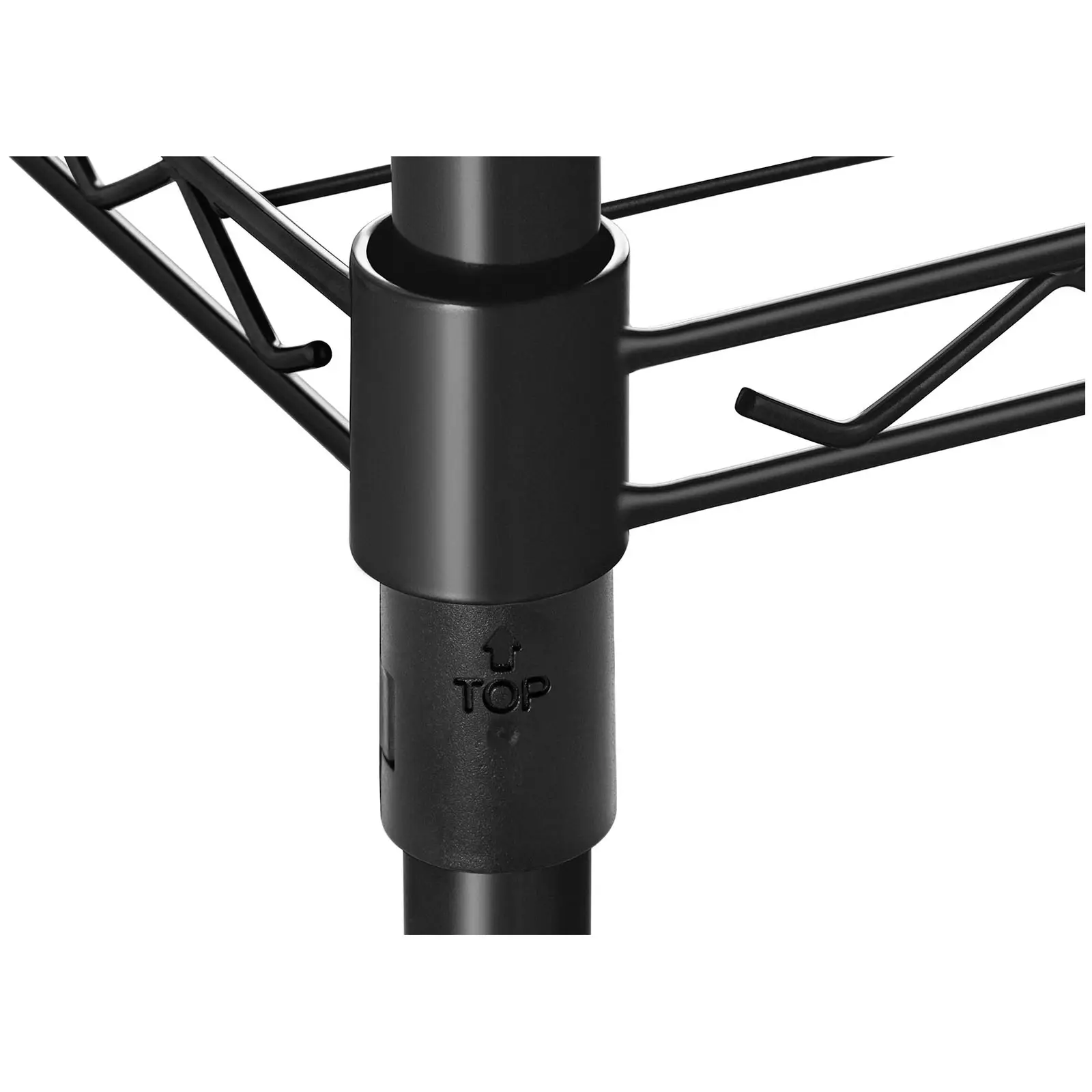 Étagère métallique noire - 35 x 90 x 180 cm - 150 kg (Matériau(x): Plastique)