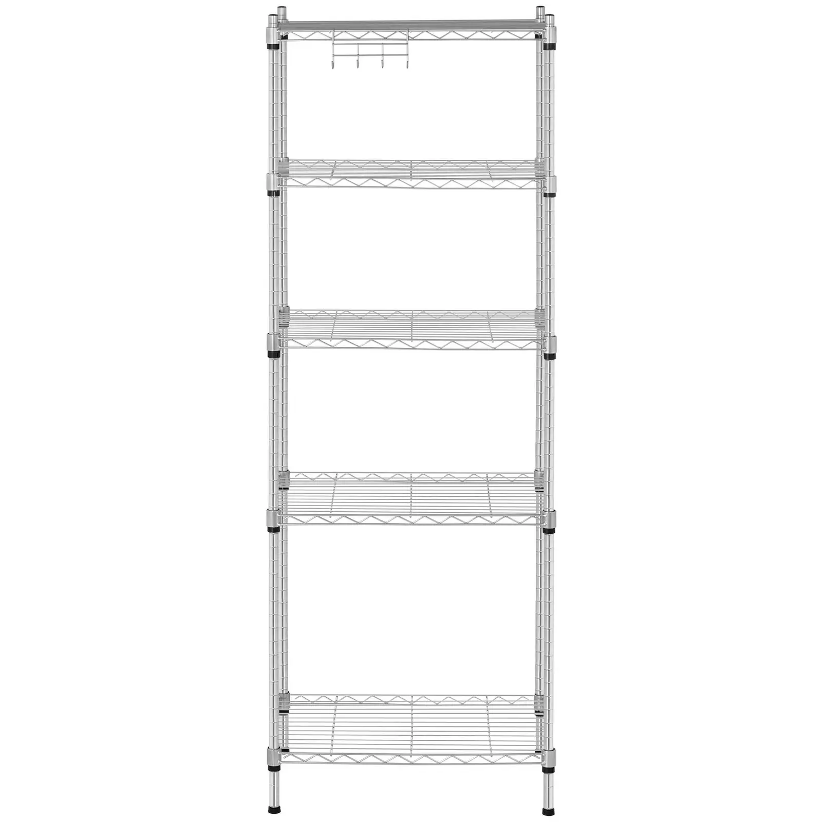 Kovový regál - 35 x 55 x 150 cm - 150 kg - šedý (Nosnost - max. nosnost: 150 kg)