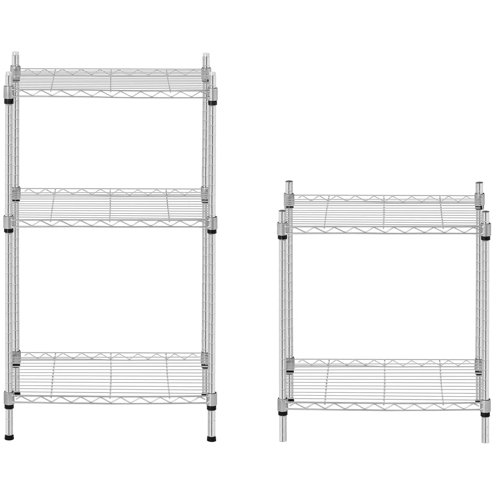 Kovový regál - 35 x 55 x 150 cm - 150 kg - šedý (Počet vložek: 5 Pc)
