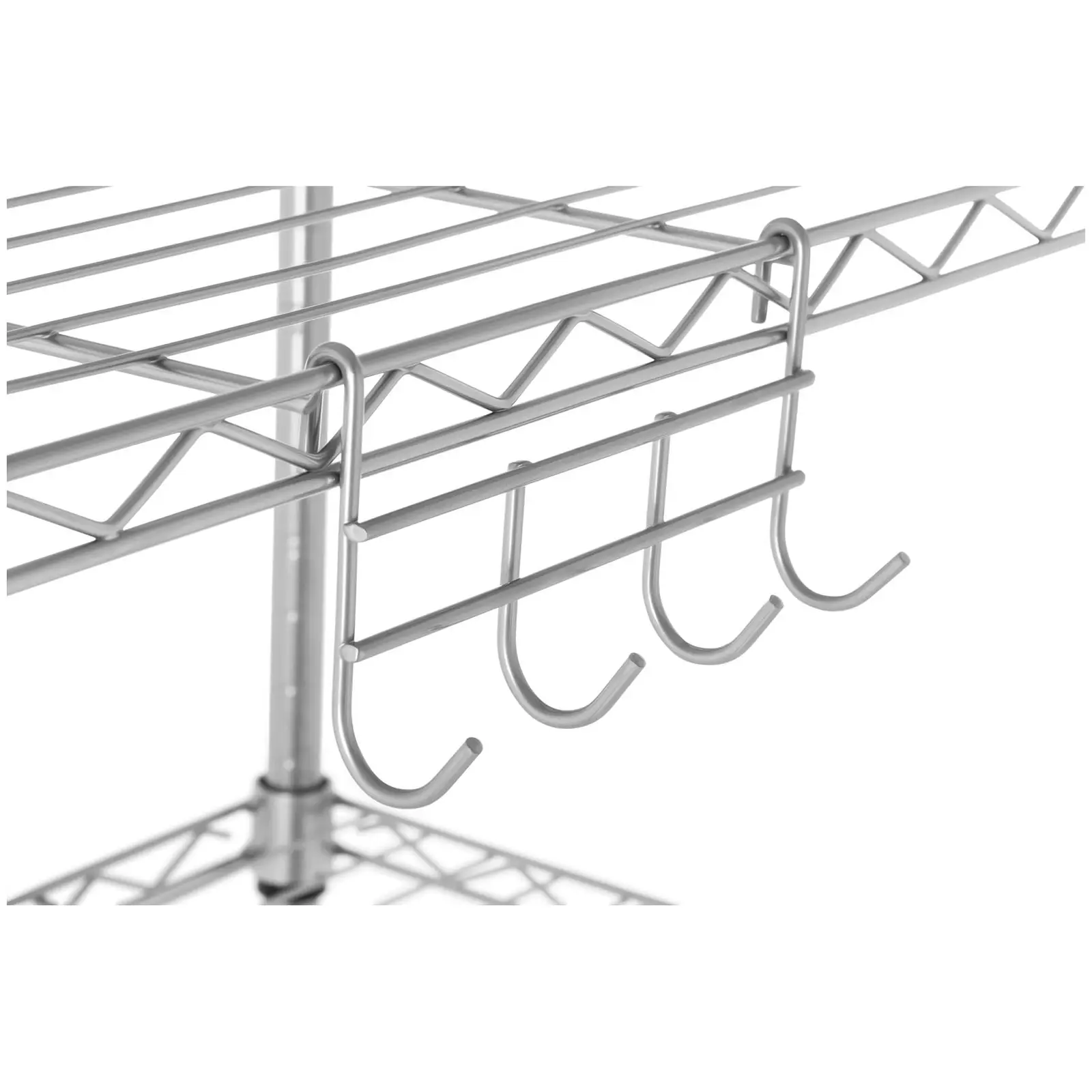 Kovový regál - 35 x 55 x 150 cm - 150 kg - šedý (Materiál: Plast)