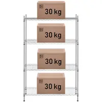 Metal Storage Rack - 35 x 90 x 137 cm - chrome