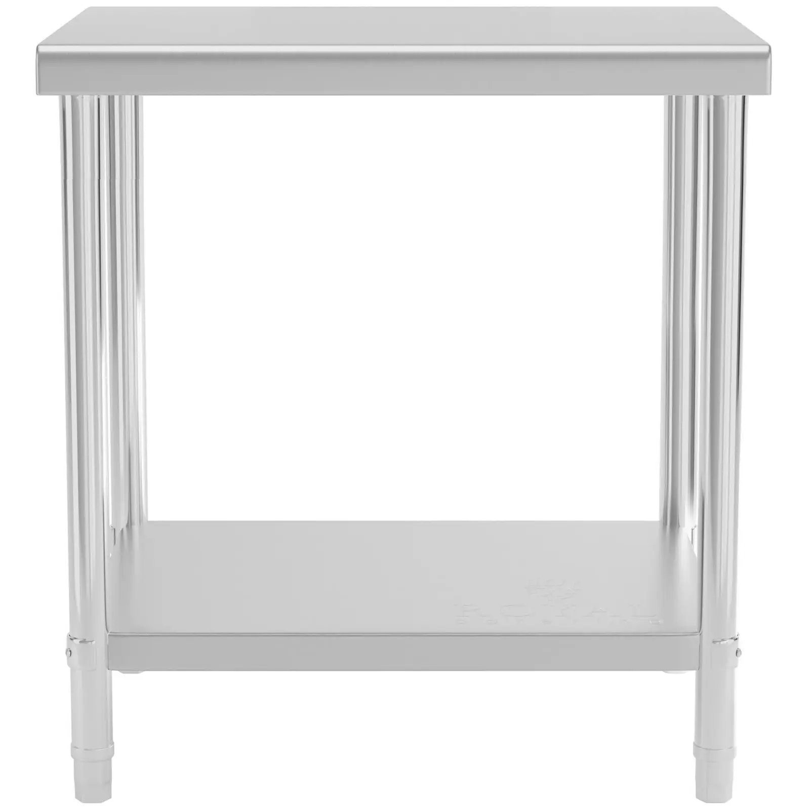 Pracovní stůl z ušlechtilé oceli - ECO - 80 x 60 cm - 190 kg - Royal Catering (Počet polic: 2)