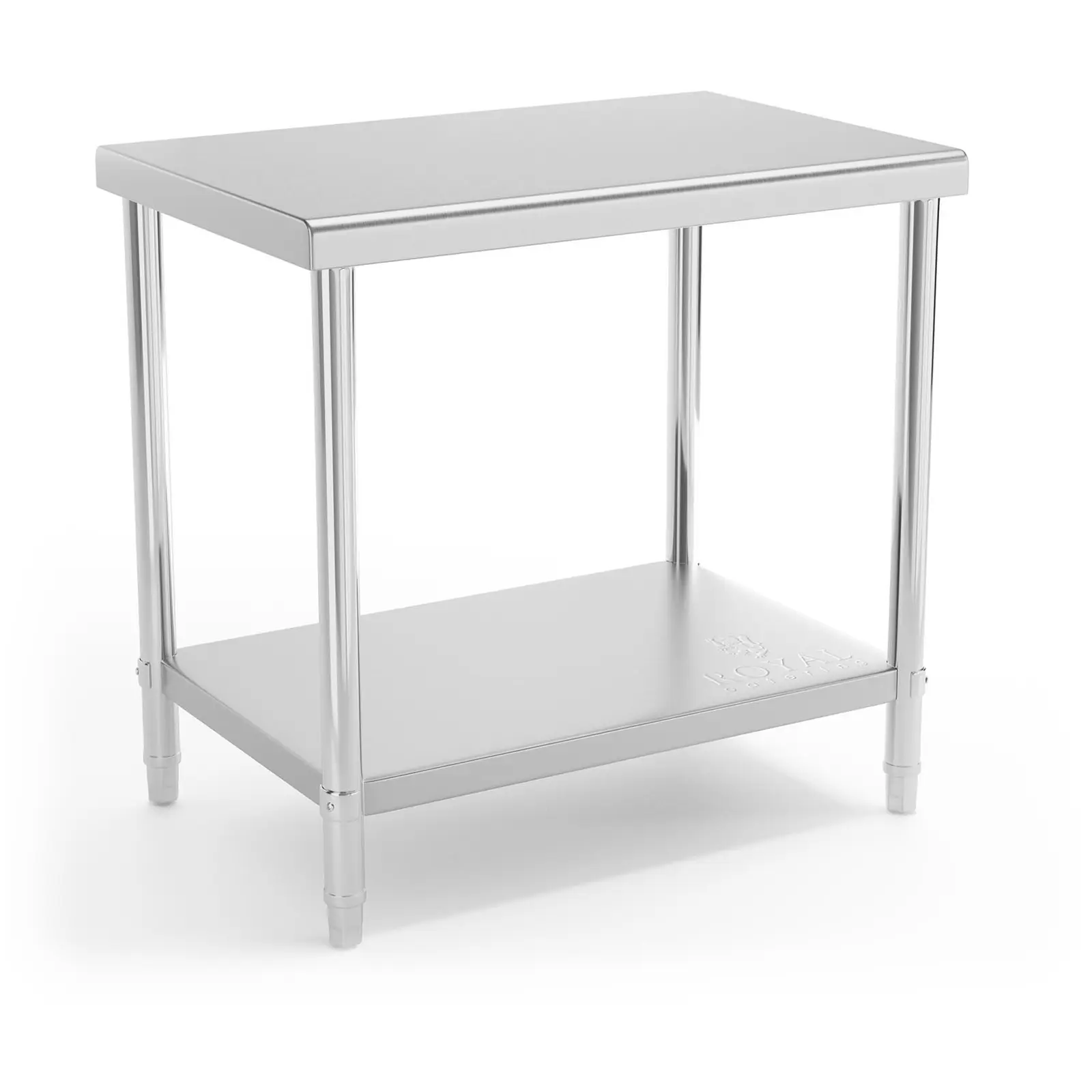 Nerūdijančio plieno darbo stalas - 90 x 60 cm - 210 kg keliamoji galia