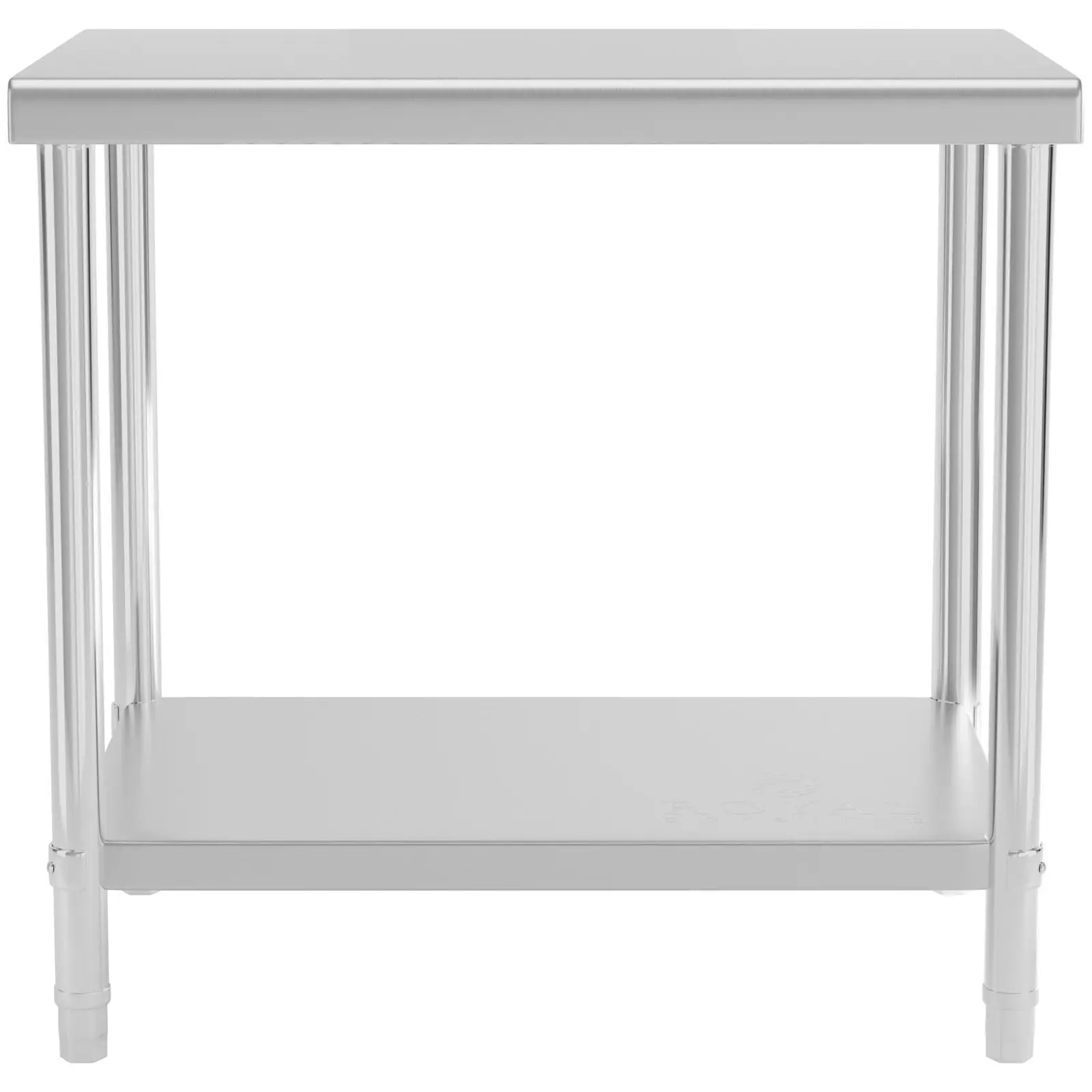 Pracovní stůl z ušlechtilé oceli - ECO - 90 x 60 cm - 210 kg - Royal Catering (Počet polic: 2)