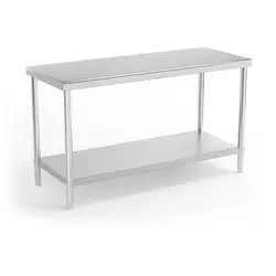 Rozsdamentes acél asztal - 150 x 60 cm - 230 kg terhelhetőség