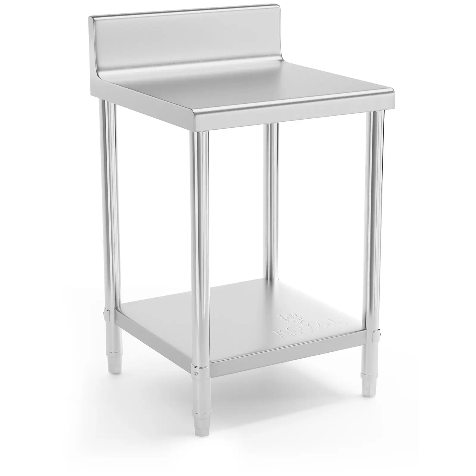 Tavolo inox - 60 x 60 cm - Alzatina - Portata: 150 kg