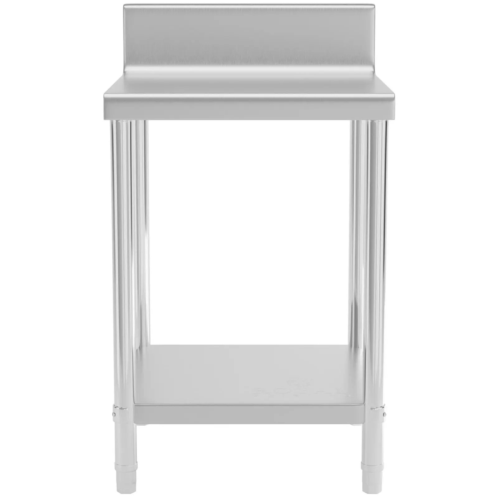 Pracovní stůl z ušlechtilé oceli - ECO - 60 x 60 cm - 150 kg - lemování - Royal Catering (Tloušťka materiálu: 0.6 mm)