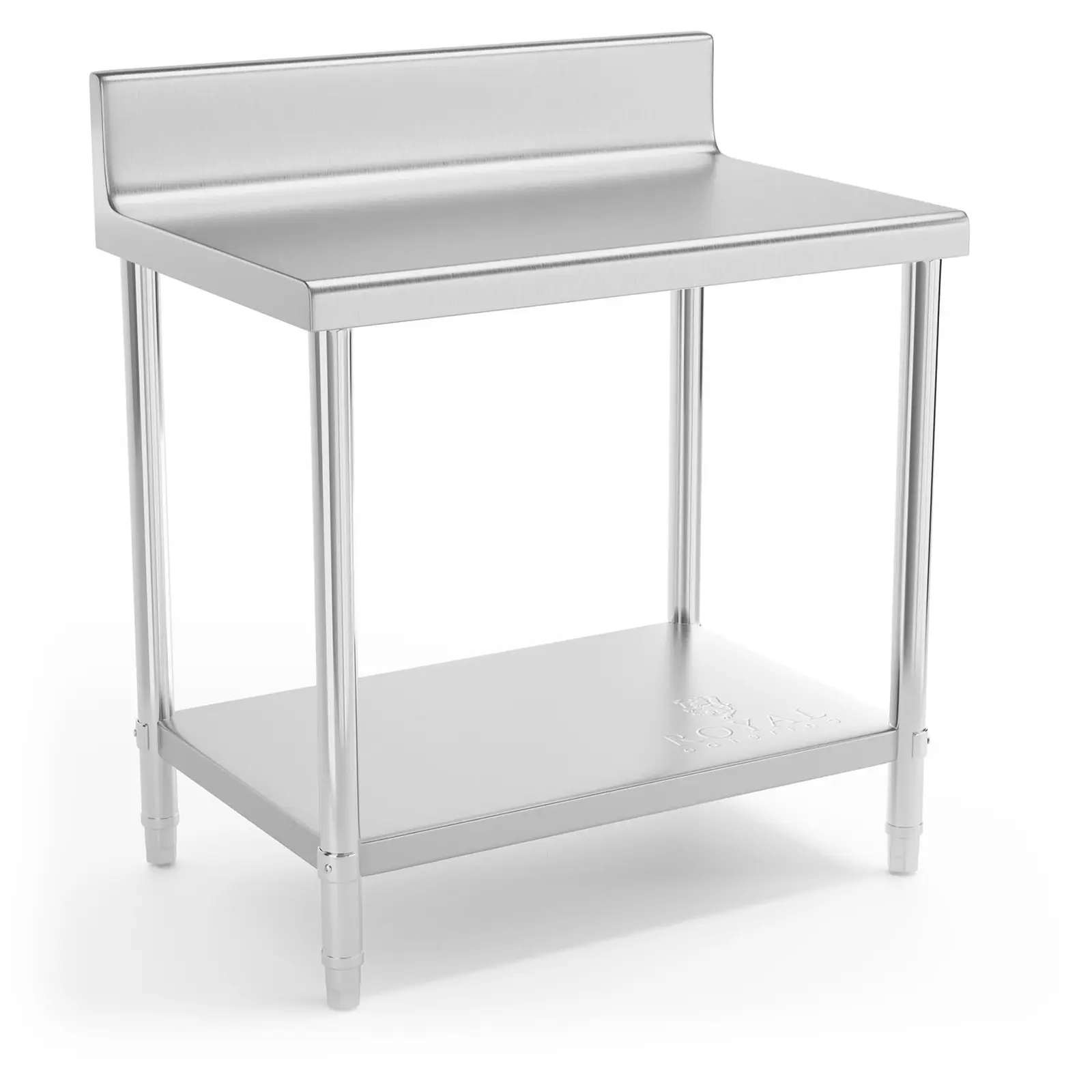 B-Ware Edelstahl-Arbeitstisch - ECO - 90 x 60 cm - 210 kg - Aufkantung - Royal Catering