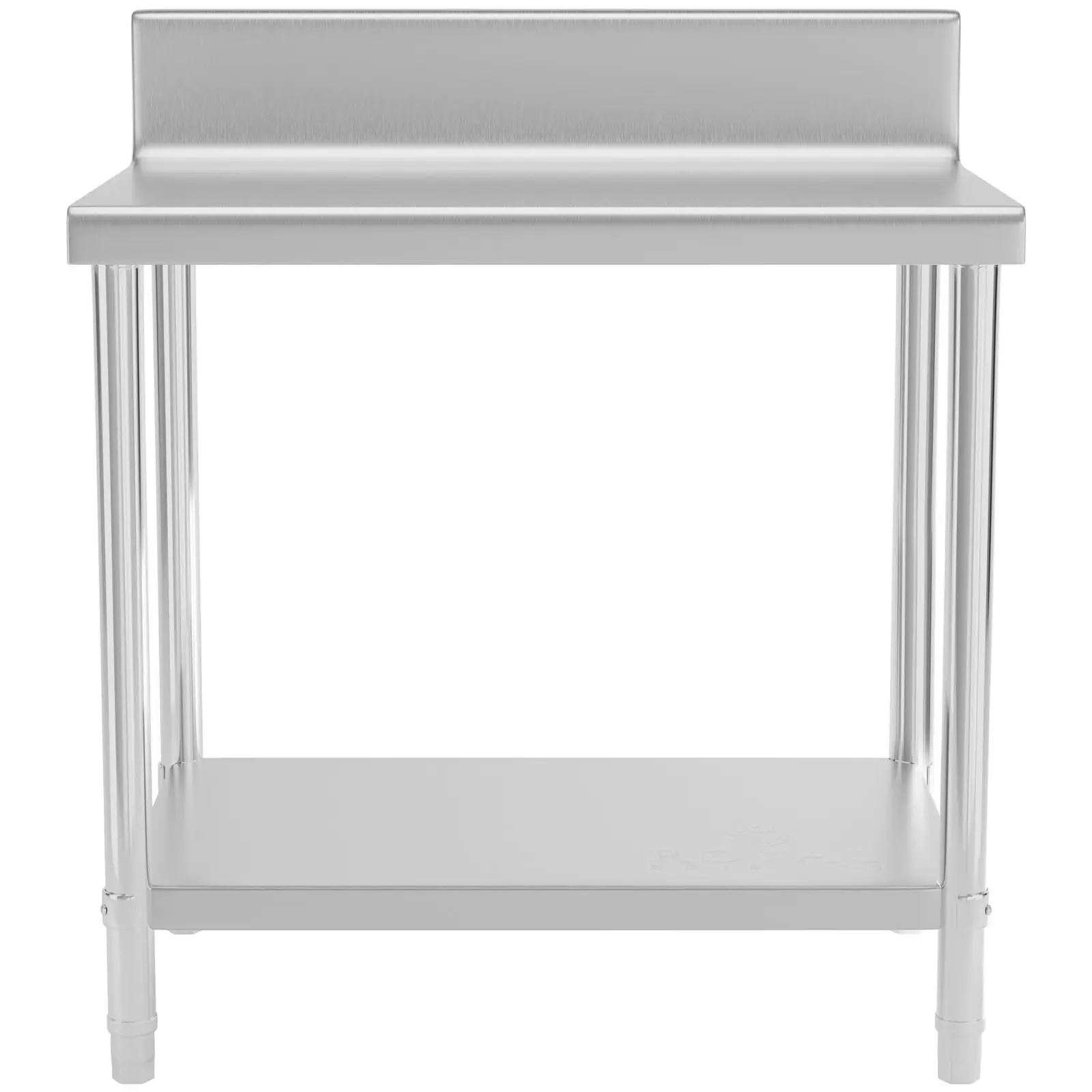 Pracovní stůl z ušlechtilé oceli - ECO - 90 x 60 cm - 210 kg - lemování - Royal Catering (Tloušťka materiálu: 0.6 mm)