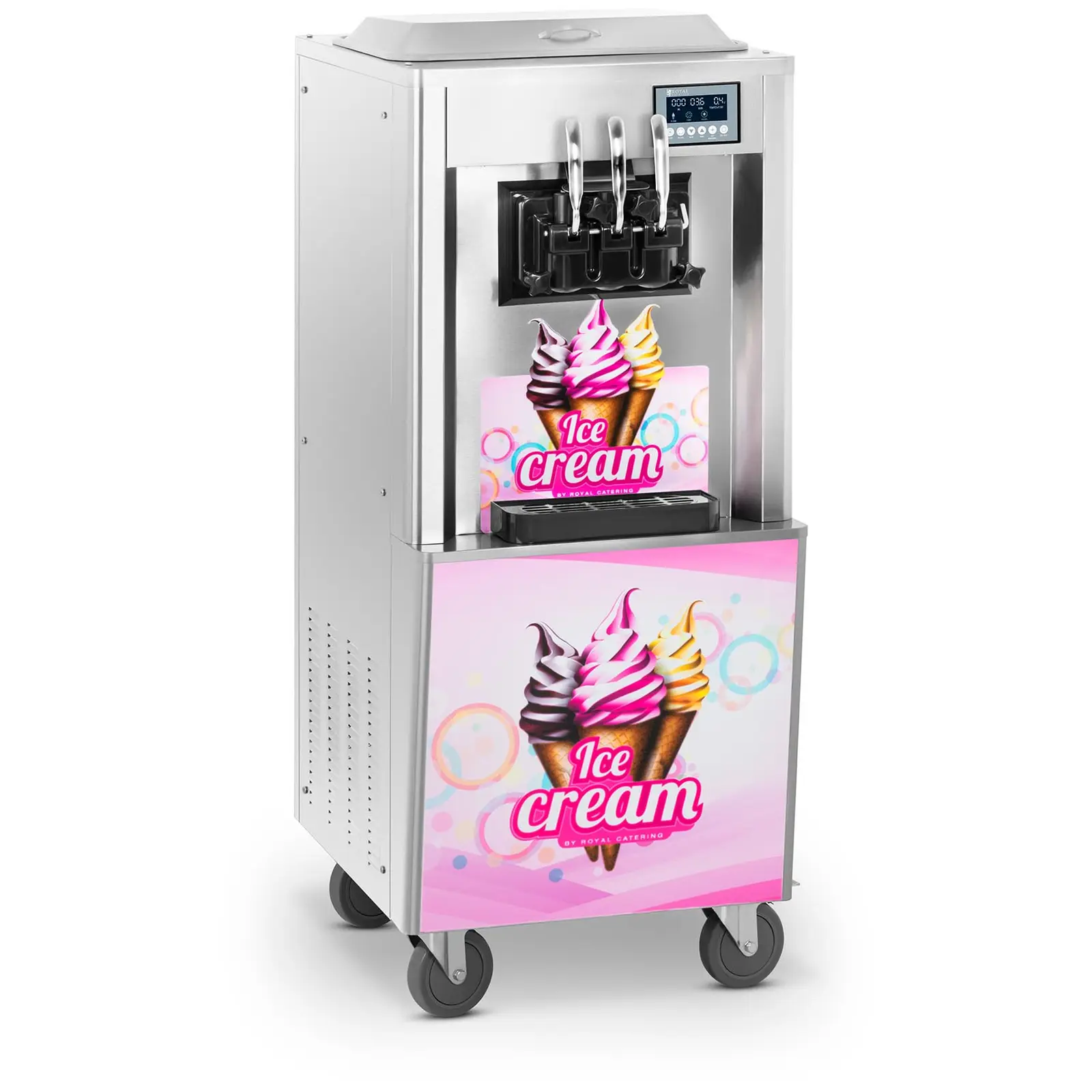 Machine à glace italienne - 2 000 W - 2 x 8,5 l - 23 l/h