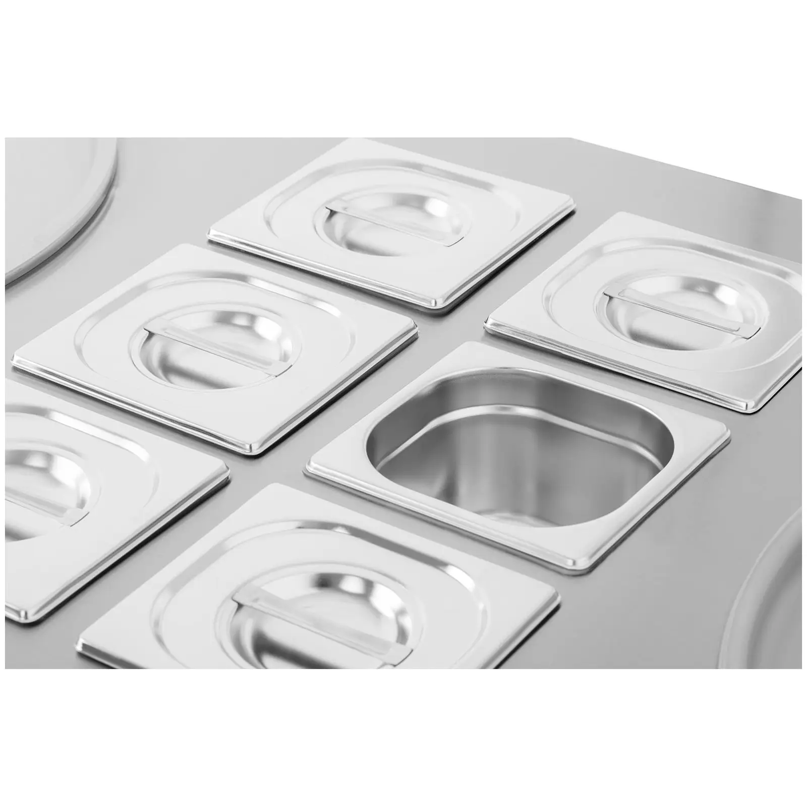 B-Ware Roll-Eismaschine - 2 x Ø 50 cm - 6 Behälter mit Deckel (Anzahl Behälter: 6 Pc)