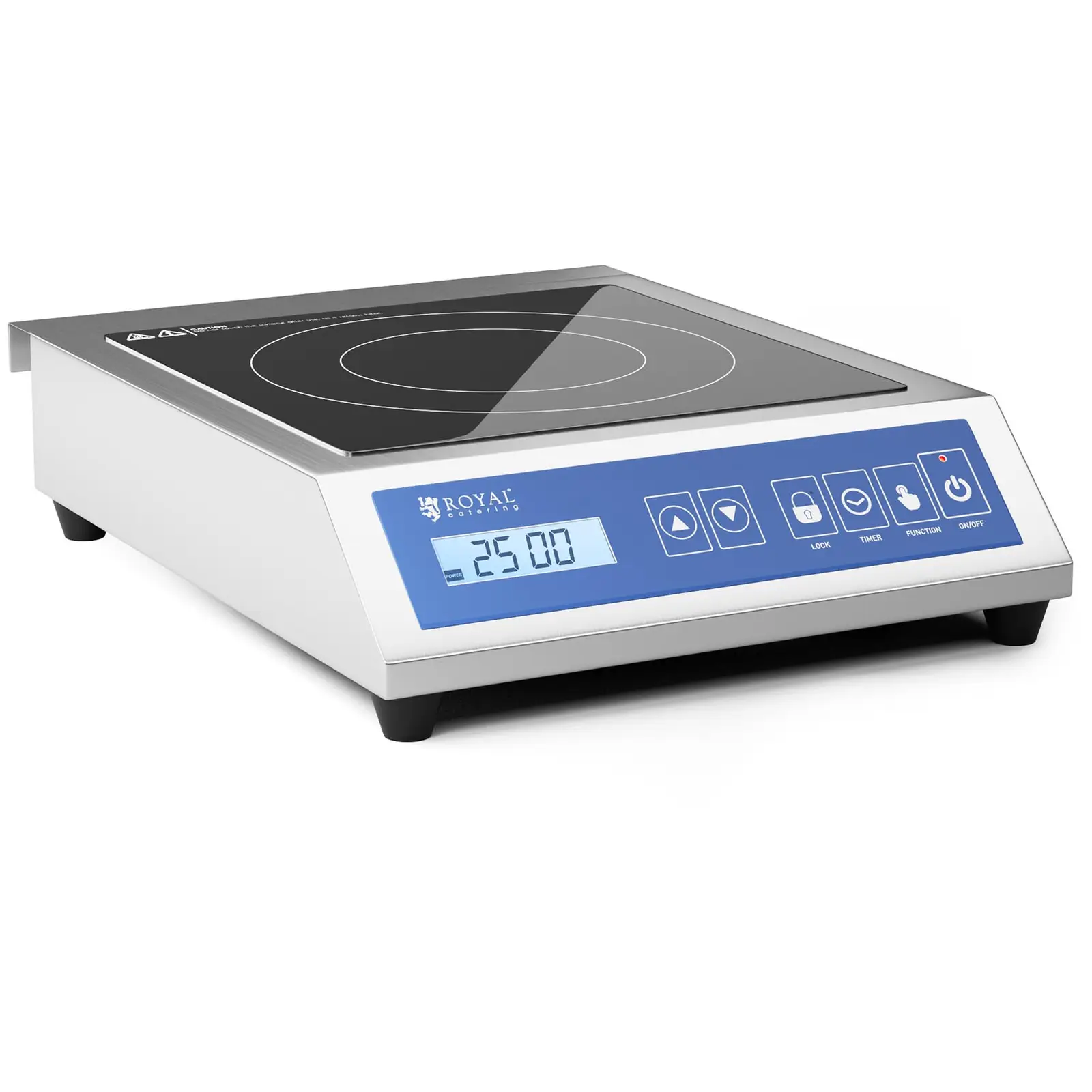 Induktionsplatte - 28 cm - 60 bis 240 °C - Touchdisplay - Timer