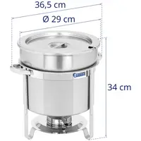 Chafing dish rond - 10,5 l