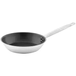 Stainless Steel Frying Pan - 2 pcs. - coated - Ø 24 / 28 cm x 5 cm