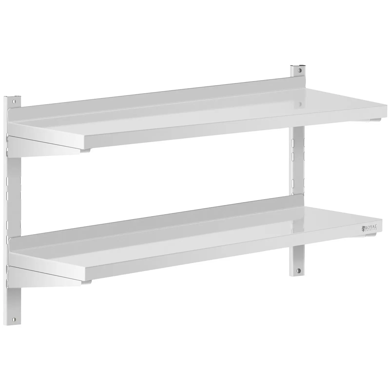 Stålhylde - dobbelt - 30 x 100 cm