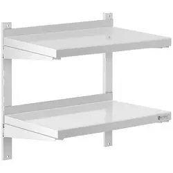 Stainless Steel Wall Shelf - 2 shelves - 40 x 60 cm