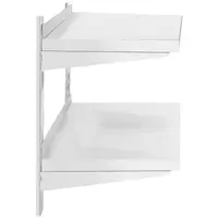 Stainless Steel Wall Shelf - 2 shelves - 40 x 80 cm