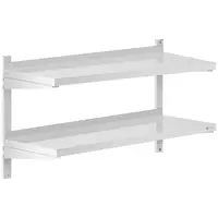 Stainless Steel Wall Shelf - 2 shelves - 40 x 100 cm
