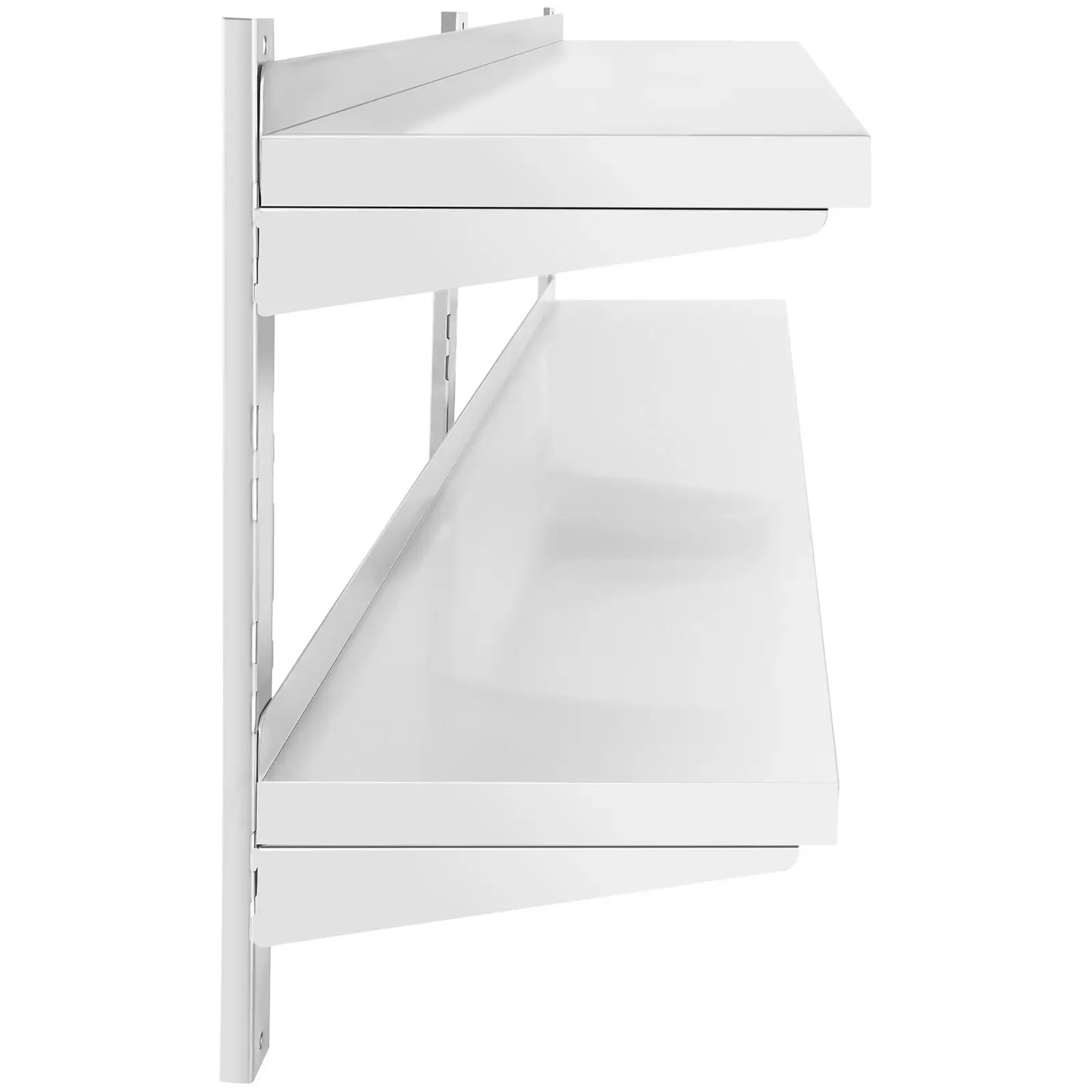 Stainless Steel Wall Shelf - 2 shelves - 40 x 140 cm