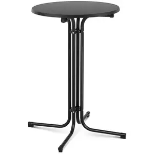 Koktejlový stůl - Ø 70 cm - skládací - černý