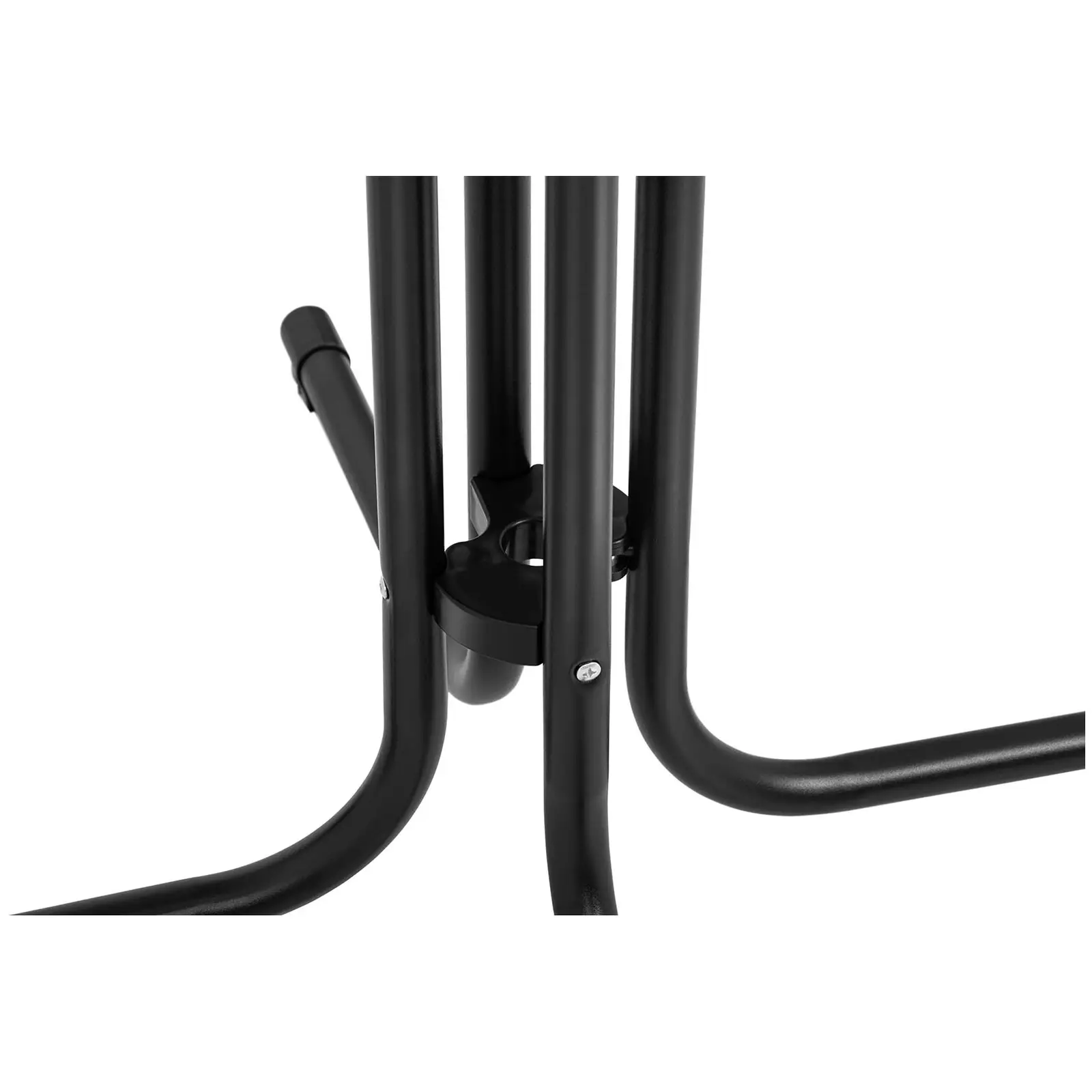 Visoka barska miza - Ø 70 cm - zložljiva - črna