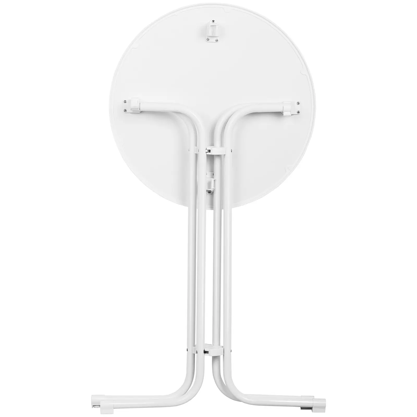 Koktejlový stůl - Ø 80 cm - skládací - bílý (Průměr: 80)