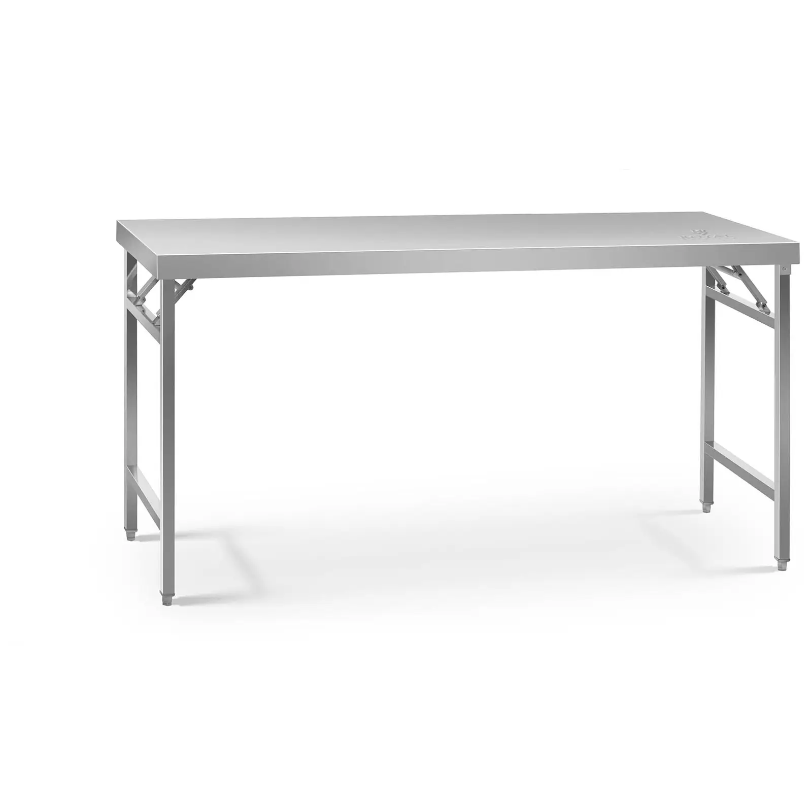 Edelstahl-Arbeitstisch - PREMIUM - 60 x 180 cm - 230 kg - klappbar - Royal Catering