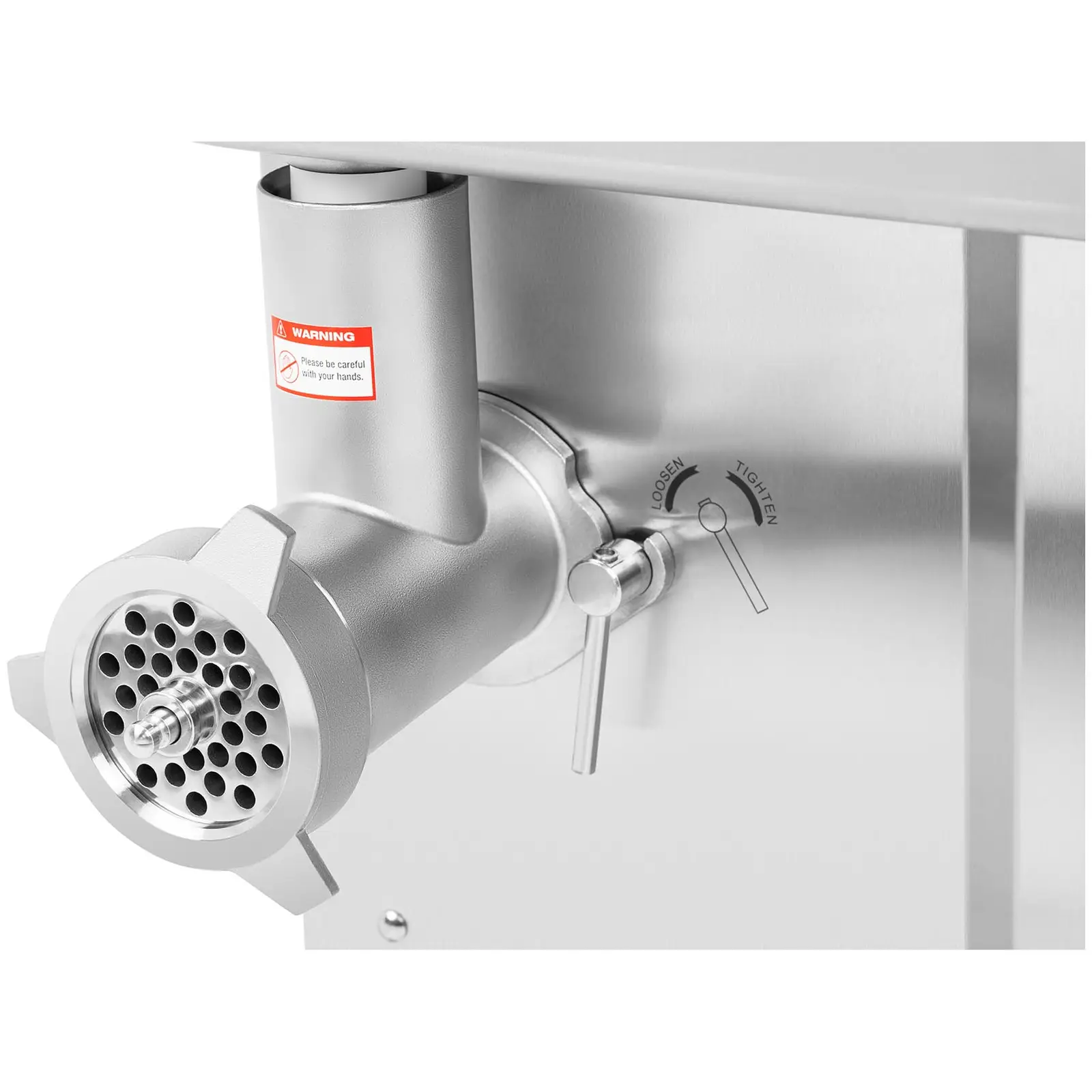 Hachoir à viande - Inox - 300 kg/h - Fonction marche arrière (Marche arrière: Oui)