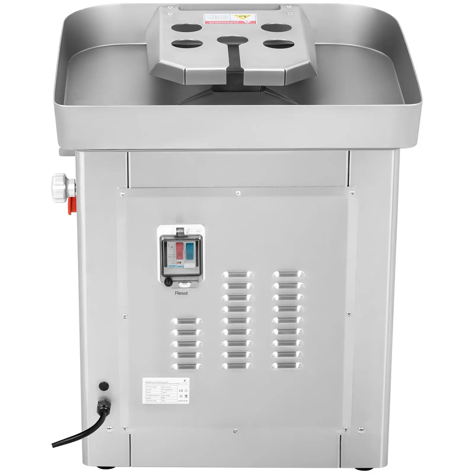Mlýnek na maso - ušlechtilá ocel - 800 kg/h - zpětný chod (Emitovaný hluk: 70 dB)