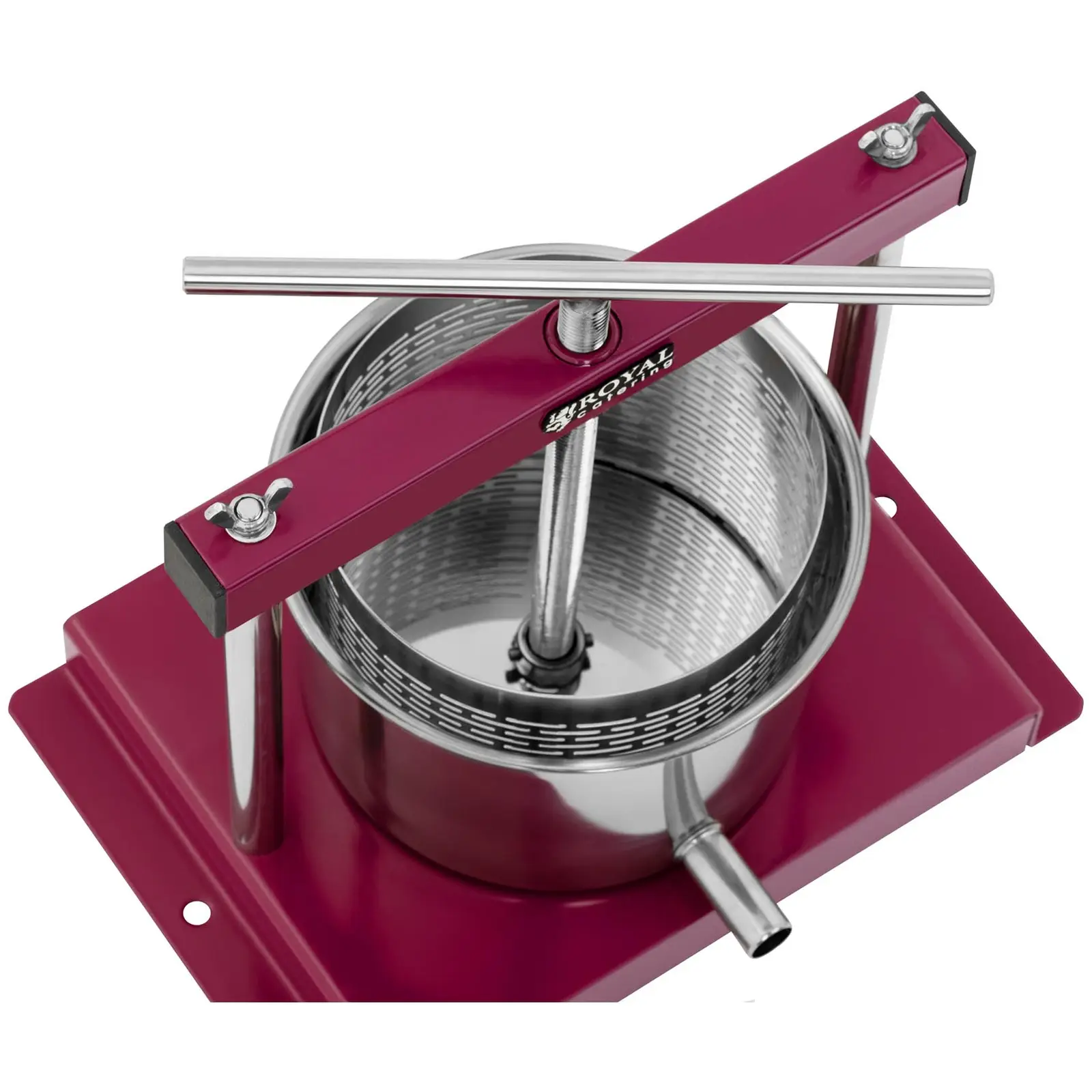 Torchietto premitutto manuale - acciaio inox - 3 l - ciotola di raccolta con tubo di scarico inclusa